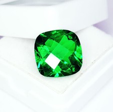 Natural Tsavorite Garnet Certified Loose Gemstone Cushion Garnet 10 Ct Gems