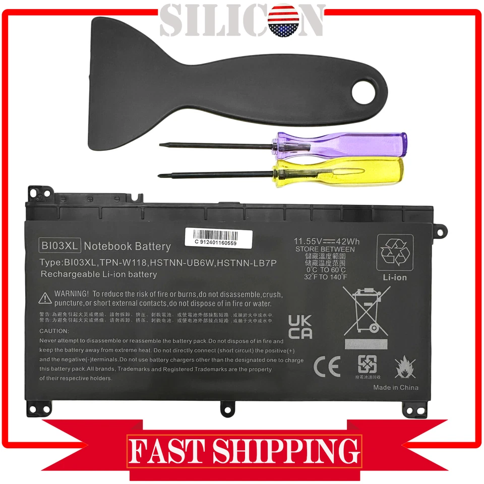 Batería nueva para HP Stream 14-ax010wm 14-ax020wm 14-ax030wm 14-ax040wm HSTNN-UB6W Foto 2 de 4