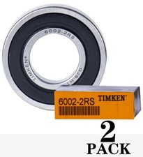  Qty.2 TIMKEN 6002-2RS High Quality Two Side Rubber Seal Ball Bearing 15x32x9mm