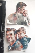 Lot of 2 Family Father Son Baby SINGLE LAYER Embellishments 545
