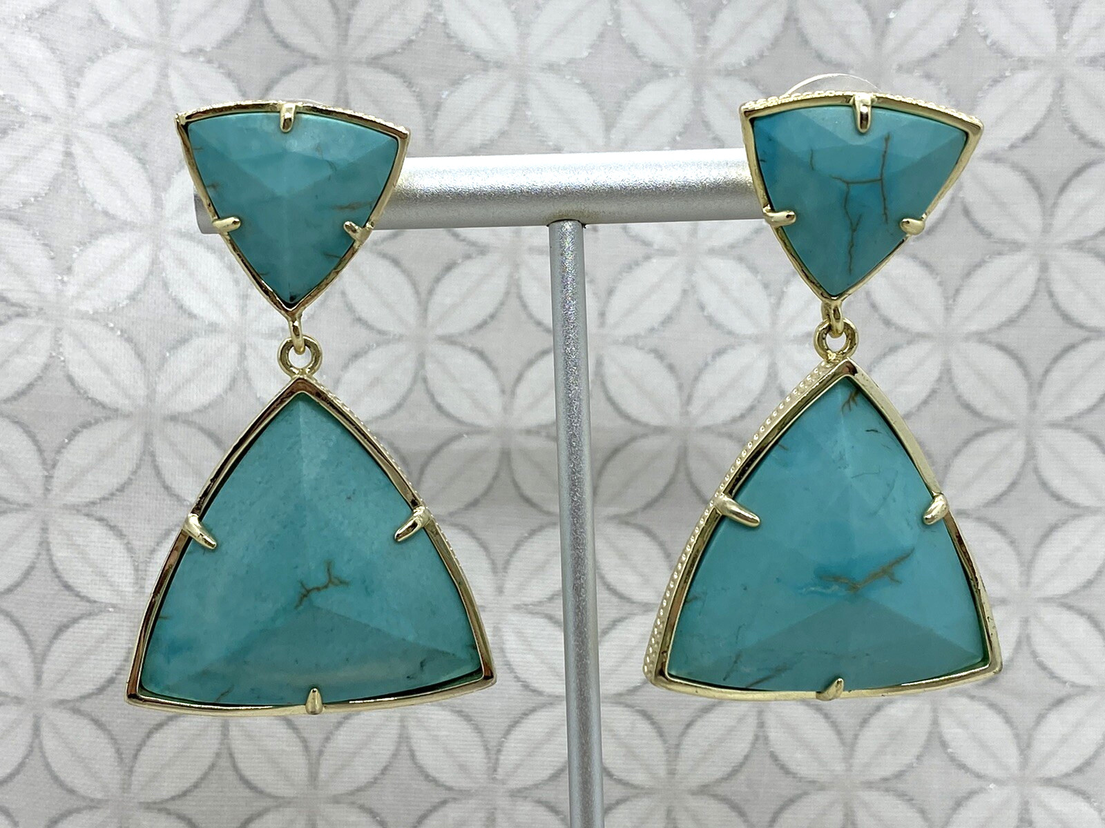 Kendra Scott Maury Triangle statement earrings Tu… - image 2