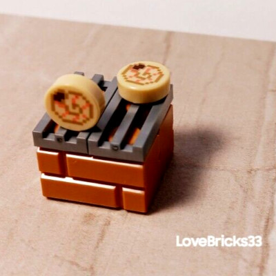 New LEGO BBQ Shrimp on the Barbie Bricks Nougat Silver Grilles  SEAFOOD Dinner