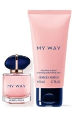 My Way Giorgio Armani 0.24 oz / 7 ml MINIATURE and 1.7 oz Body Lotion Travel Duo