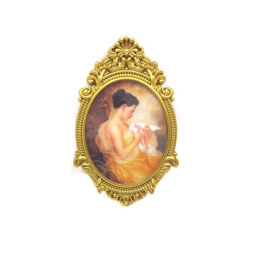 Casa delle bambole miniatura scala 1/12 cornice portafoto vintage accessori Victoria Decora - Foto 8 di 12
