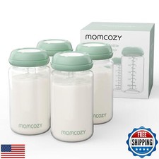 Momcozy Natural Baby Bottle, 10oz Wide-Neck Breast Milk Container, BPA-Free P
