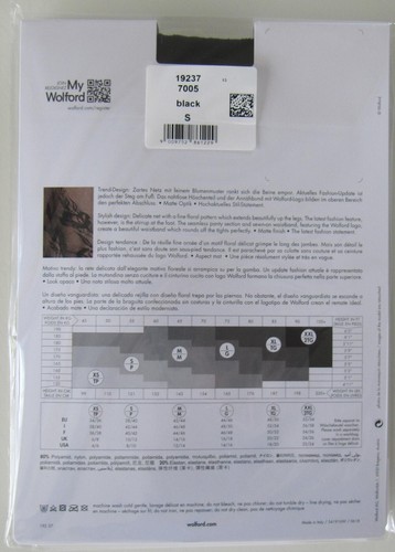 Nip: Wolford Wildflower Net Stirrup Tights! Fishnet Tights! Size S! Black - Picture 2 of 3