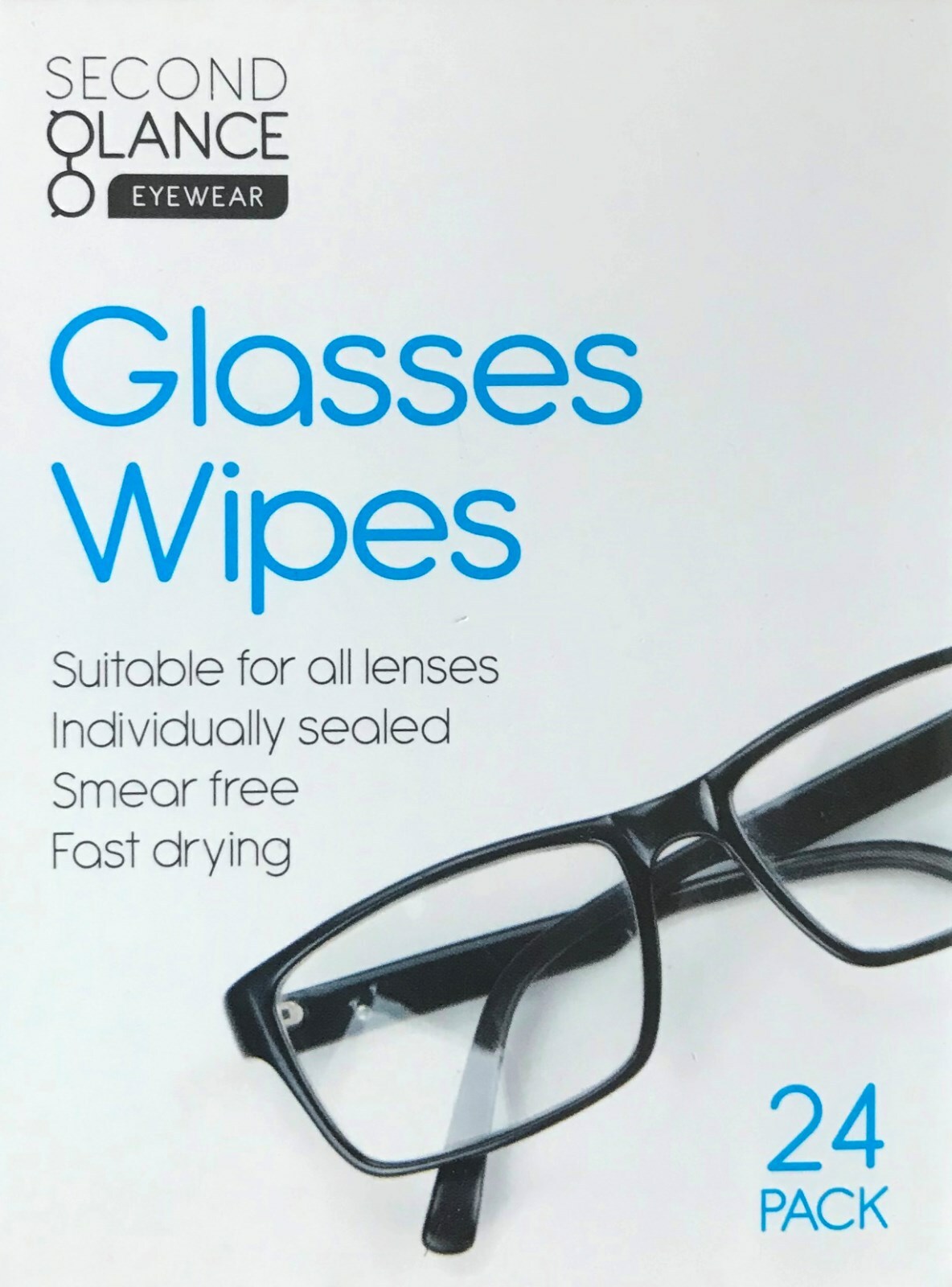Pack 24 Glasses Lens Wipes Cleaner Optical Wipe Spectacles Lenses Clean