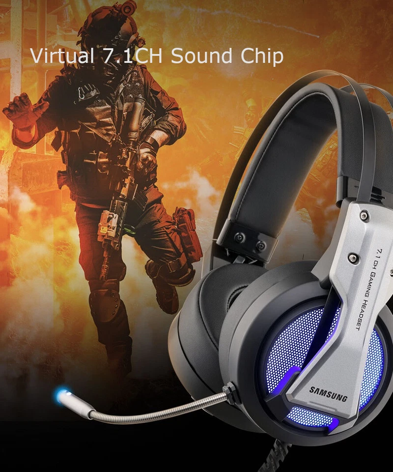 Genuine Samsung Virtual 7.1CH PC Gaming Headphone Headset with MIC SPA-MHG2USB - Image 4 of 4