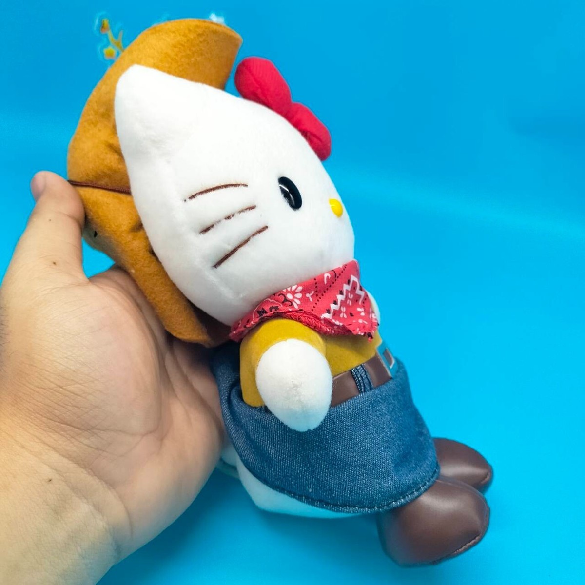 Sanrio Vintage 2000 Hello Kitty Cowgirl EIKOH Plush 8