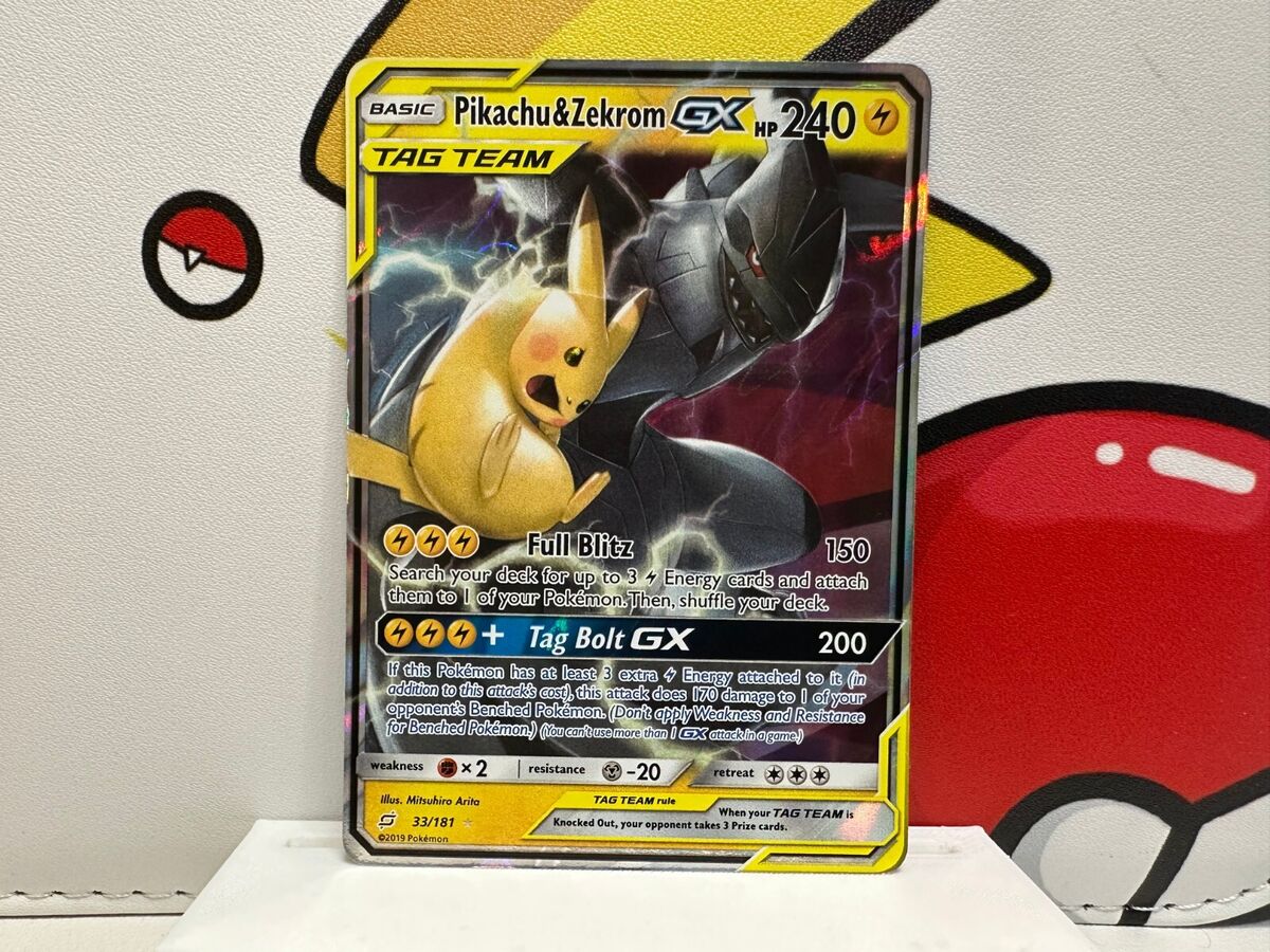  Pikachu & Zekrom GX - 33/181 - Ultra Rare : Toys & Games