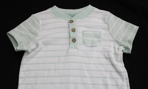 Carter's Baby Boy's 2-Pack S/S Cotton Rompers AH4 White/Green Size 6M NWT - Picture 6 of 7