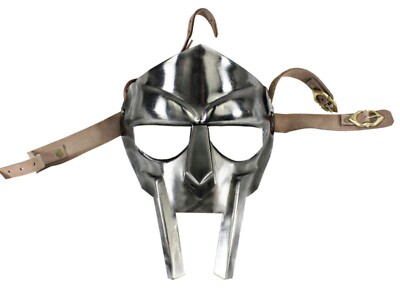 Mittelalter Gladiator Gesichtsmaske MF Doom Gesichtsmaske Stahl Ritter Rüstun...