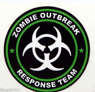 10cm Auto-Aufkleber Sticker Decal Zombie Outbreak Response Team Schwarz F3478