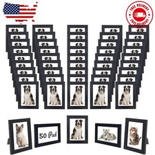 Set of 50 Picture Frame Bulk Photo Frames with Mat Wall Mounting Simple Photo