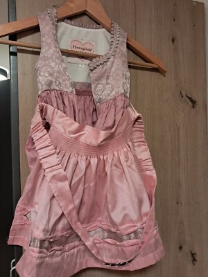 Herzglück Dirndlgwand Baby rosa Gr. 74 mit Schürze
