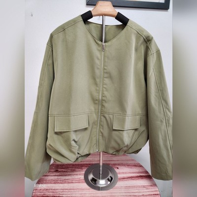 Olive Green Bomber Style Jacket Womens Size M NWOT