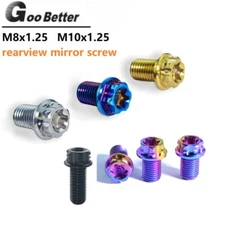 TC4 Titanium Bolt Torx flange Head Rearview Mirror Screws Bolt M8x1.25 M10x1.25