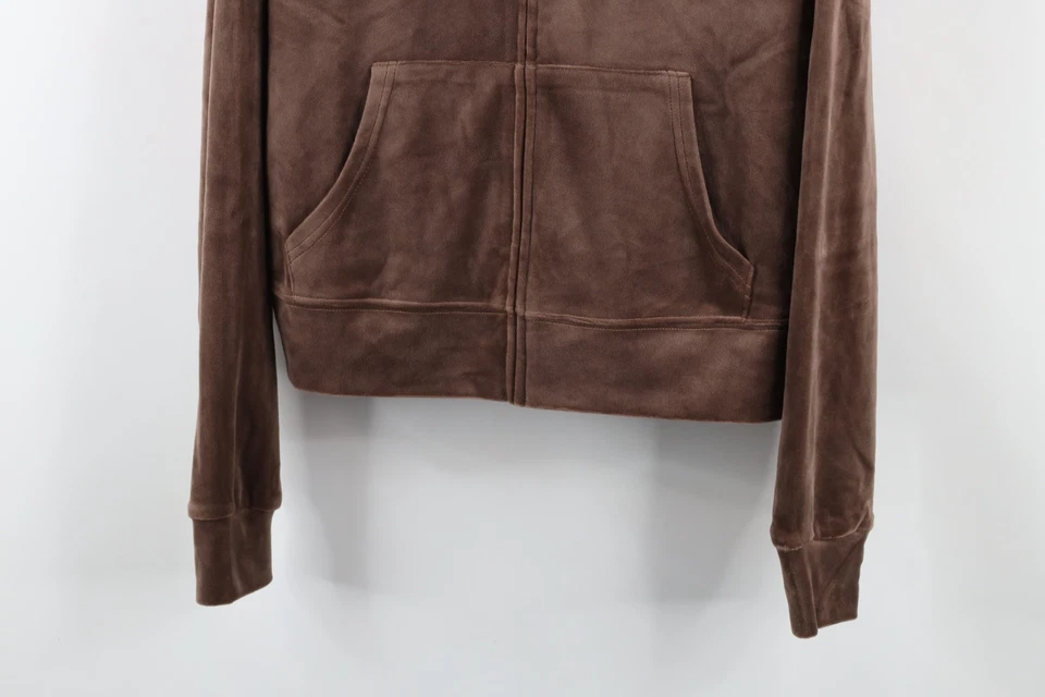 Sudadera con Capucha Vintage Años 90 Y2K Juicy Couture Mujer Grande Bebé Muñeca Terciopelo Suave Cremallera Completa Foto 3 de 4