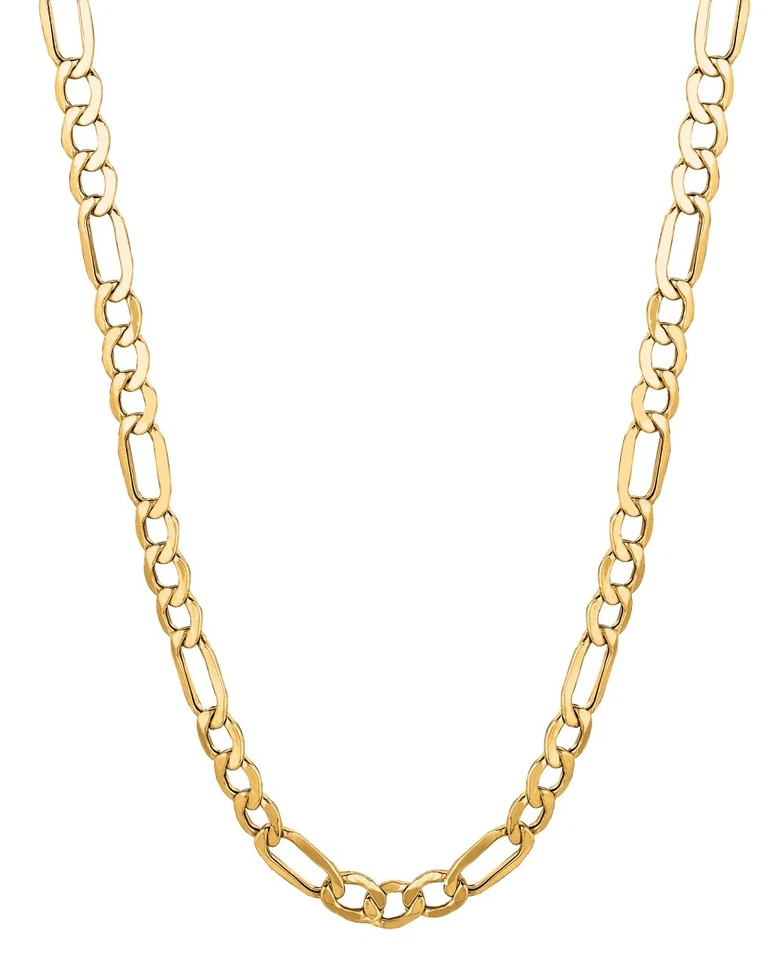 Cadena/collar de eslabones Lite Figaro de oro amarillo de 14 k 18" 3,7 mm 3,5 gramos