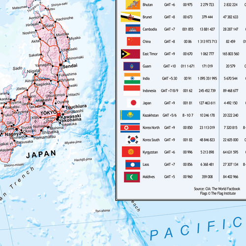 Map of Asia, South East Asia Political Map, Poster of Asia - Picture 4 of 6