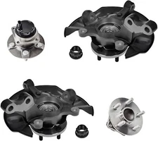 FWD Front Steering Knuckles Rear Wheel Hub Bearings for 2003-2008 Toyota Matrix