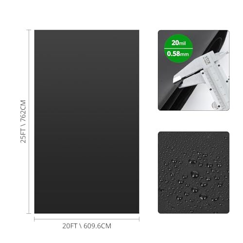4x7/7x10/10x13/20x25 ft Pond Waterproof Liner Garden Fish Pond Liner Geomembrane - Picture 18 of 18