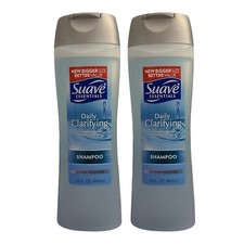 2 Pack Suave Essentials Daily Clarifying Shampoo 15 oz For Normal to Oily Hair