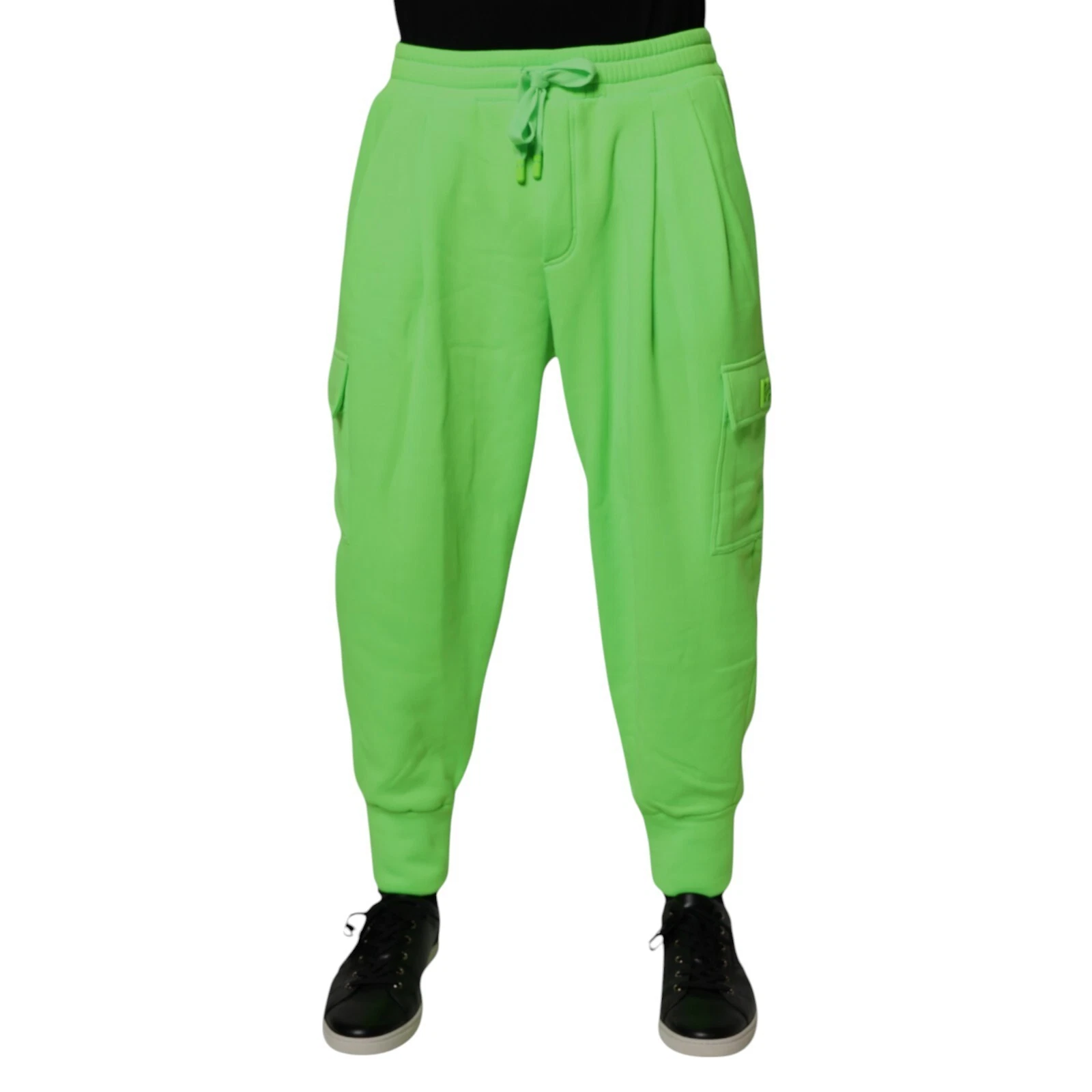 DOLCE & GABBANA Pants Neon Green Cargo Jogger Men Sweatpants IT44/W30/XS 900usd