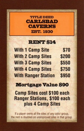 Monopoly 2012 NATIONAL PARKS Edition - Replacement Parts Pieces Cards Deed - Picture 4 of 60
