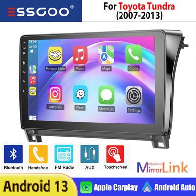 10'' Android 13 Apple Carplay Car Stereo Radio GPS NAV BT For Toyoda Tundra 07-13