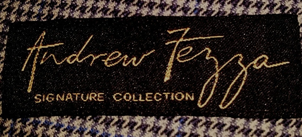 Nuevo 48R Pata de Gallo Cuadros Off-White Azul Blazer LANA NARANJA Chaqueta Abrigo Deportivo Foto 4 de 4