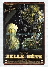 1946 La Belle et la Bete movie Poster metal tin sign plaque art on wall