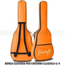 Borsa per Chitarra Classica 4/4 con 2 tracolle a Zaino ARANCIONE Regol. Custodia