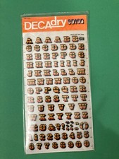 VINTAGE DECAdry COLOR NR. 812 RUB ON TRANSFERS LETTERS  NUMBERS 12 mm