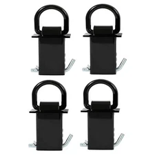 4PCS 12000LBS Heavy Duty Adjustable Trailer Stake Pocket D-Ring Standard 2”x4”
