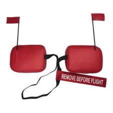 Cessna 170B (Early Style Cowling) Cowl Plugs w/ RBF Streamer (Color: Red)