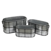 August Grove® Galvanized 3 Piece Kitchen Canister Set on sale August Grove® Galvanized 3 Piece Kitchen Canister Set on sale