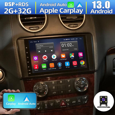 8 Core 4G+64G Sans Fil Carplay Android Autoradio Pour Mercedes Benz ML GL W164 ML350 ML500 GL320 X164 ML280 GL350 GL450 9 Pouces Radio Android Auto GPS WiFi Mirror Link Bluetooth FM