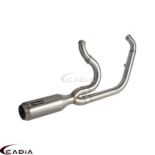Exhaust System 2 Into 1 Slip-On For Harley Softail Low Rider Street Bob Fat Bob - Imagen 8 de 14