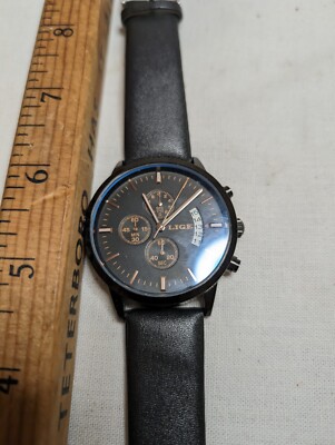 LIGE Men Quartz Watch - Chronograph Function - Date - Running Well With New Batt