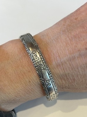 Sterling Silver 925 MWS Cuff-To Thine Own Self Be True. Mark Wasserman Samara