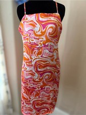 Jolie & Joy Summer Swirl Slip Dress in Pink & Orange