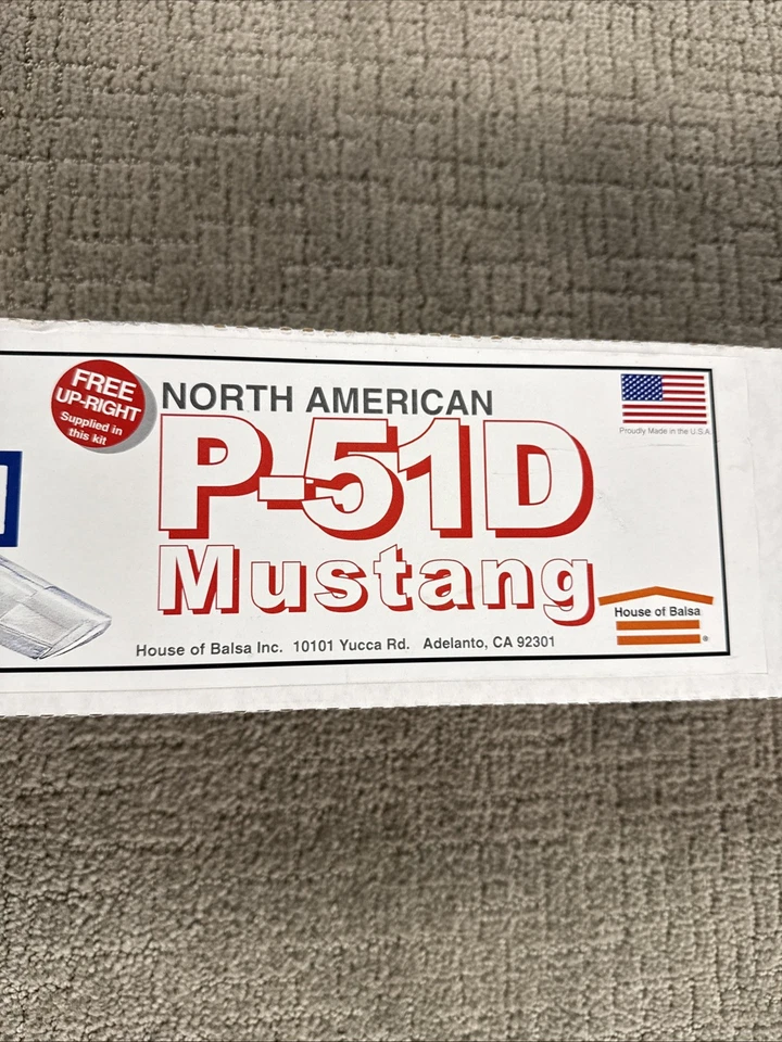 House of Balsa P-51D Mustang Kit #40 - RC Warbird - 43" envergadura - Caja abierta Foto 4 de 4