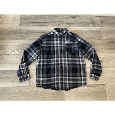 Cakeworthy Nightmare Before Christmas Jack Skellington Plaid Flannel Shirt M