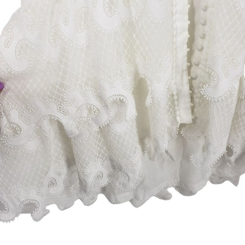 NEU Raissa weiß Häkelspitze Meerjungfrau Midi TTPD Kleid Girlhood Kern feminin - Bild 8 von 13