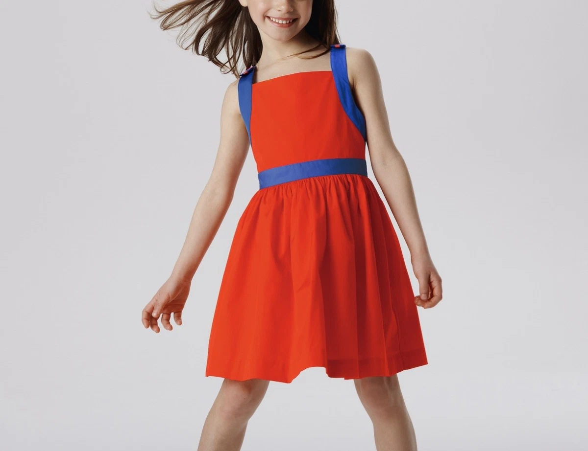 jacadi orange dress Baby girl orange dress - Blanc/orange