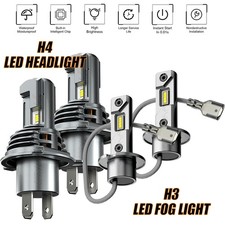 For Nissan Maxima 2000-2001 6000k Led Headlight Fog Lights Bulbs Combo 4pc For Nissan Maxima 2000-2001 6000k Led Headlight Fog Lights Bulbs Combo 4pc