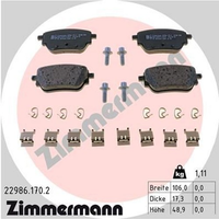 Zimmermann BremsbelÄGe MERCEDES-BENZ A-KLASSE W177 V177 B-KLASSE W247 Cla C118