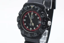 [Exc+5] Tag Heuer Formula 1 383.513/1 Quartz Black Red Dial Mens Watch