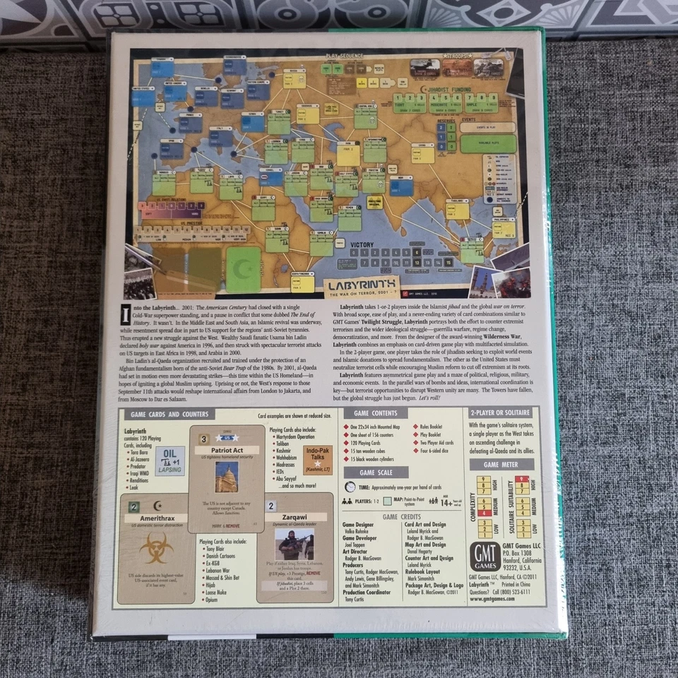 Labyrinth: The War On Terror, 2001-?  - GMT Board Game - New & Sealed - Image 3 of 3